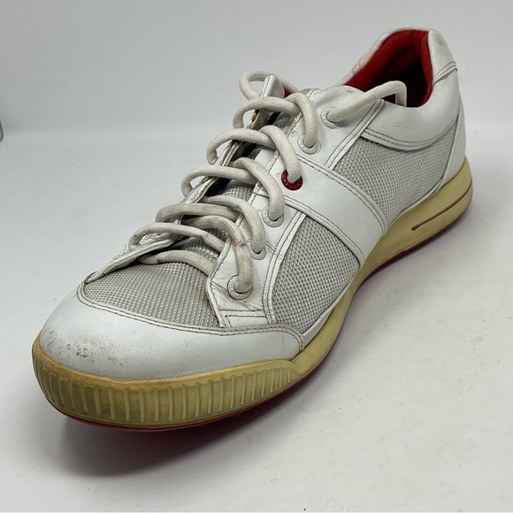 Ecco Street Premiere Golf Shoes Mens 11 - 11.5 EU 45 White Red Leather Spikeless main image 16